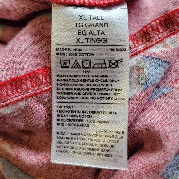 Old Navy Red Christmas Gnome Pajama Pants Women XL Tall 100% Cotton Holiday Fun - Picture 4 of 8